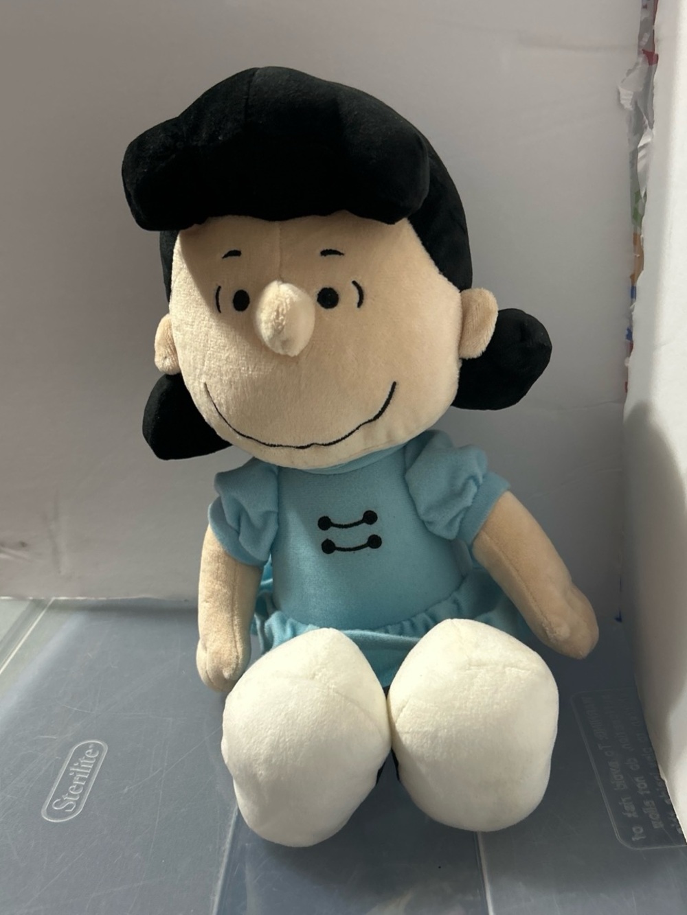 Kohl's Plush Doll in Light Blue Dress with Black Hair